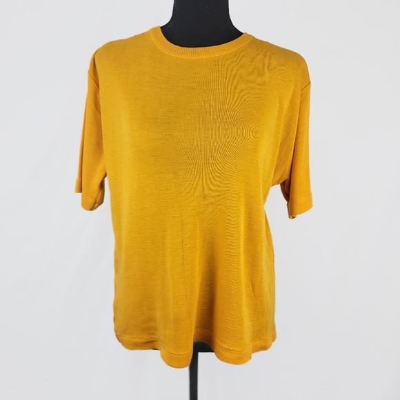 VTG PRONTO MODA 100% Acrylic Crewneck Short sleeve Blouse Size Large - Picture 1 of 8